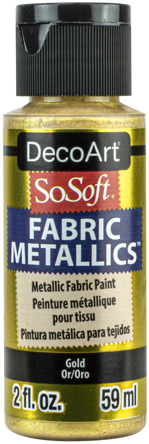 metallic fabric paint philippines|DecoArt SoSoft Metallic Fabric Acrylic Paint, 1.